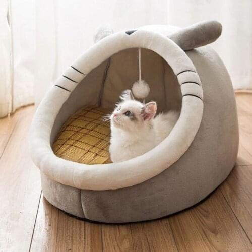 Lovely Cute Warm Cat Bed House Cat Bed Winter Summer Pet Dog Nest Cute Shape Round Cat Small Dog Home Mats Pet Supplies