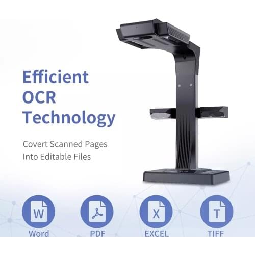 ET18 Pro Book Scanner A3 A4 Document Scanner with OCR WIFI Function For Mac Windows Convert to PDF/Searchable PDF/Word/TIFF