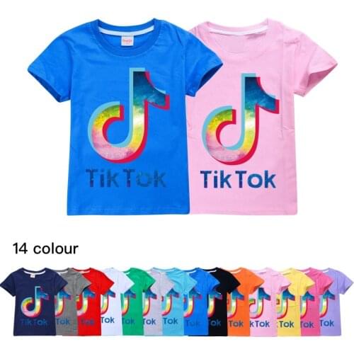 TIK TOK Cartoon Baby Boy Clothes Fashion Cotton Girls Tops Christmas Shirts Unisex Style T Shirt New