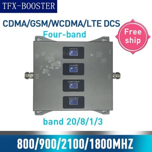 TFX-BOOSTER 800/900/1800/2100mhz Cell Phone Booster Four-Band GSM Mobile Signal Booster 2G 3G 4G LTE Cellular Repeater GSM DCS