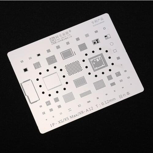 Japan Steel BGA Stencil for iPhone XR XS MAX X 8 8P 7 7P 6S 6 5 Motherboard CPU IC Chip BGA Reballing Stencil Phone Repair Tools