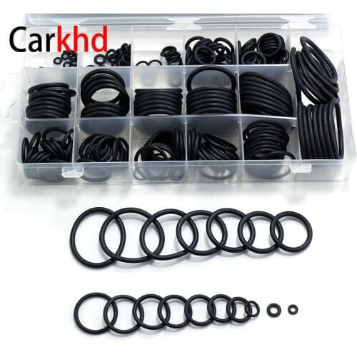 O Ring Rubber Washer Seals Assortment Black O-Ring Seal Watertightness Sets 222Pcs 17 Sizes Washers Universal Gasket For Car