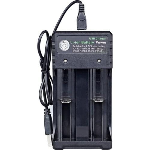 USB 18650 Battery Charger Black 4 Slots AC 110V 220V Dual For 18650 Charging 3.7V Rechargeable Lithium Battery