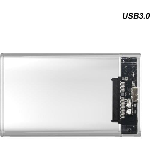TISHRIC External SATA HDD Case USB 3 Hard Disk Box 2.5 Case for Hard Drive HDD / SDD Up to 6GB Hard Drive Enclosure/Box