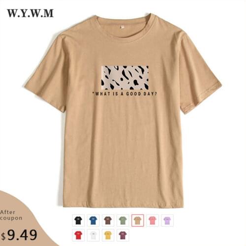 Женские базовые футболки WYWM China At AliExpress