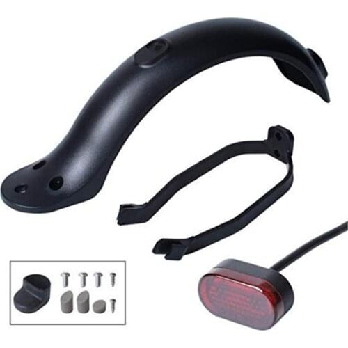 Rear Mudguard Fender+Taillight for Xiaomi M365 Electric Scooter Brake Light Scooter Accessories Taillight+Mudguard Fender+Hook