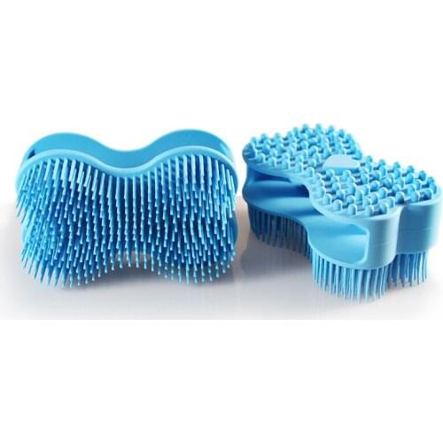 1pcs Soft Silicone Body Brush Massage Scrub Bath Brush For Baby Shower Washing Exfoliating Gloves Foot Scrubber Esponja WJ918