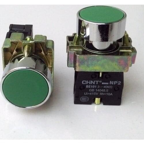 1PCS CHINT NP2-BA31 Momentary Push Button 1NO Self-reset Flat Pushbutton Switch Replace XB2-BA31