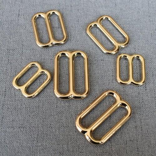 100 Pcs 15mm 20mm 25mm Metal Belt Buckle Tri-Glide Hardware Slider Adjuster For Bag Cat Collar Straps Pet Sewing Accessories