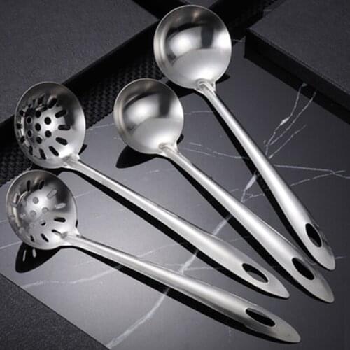 Stainless Steel 201 Tablespoon Leaky Spoon Kitchen Supplies Hot pot Leaky Spoon Milk Tea Shop Coffee Shop Leaky Spoon