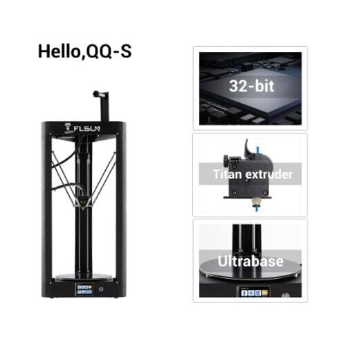3D Printer Flsun QQ S Delta Kossel Auto-Level Upgraded Resume Pre-assembly TFT 32bits board impressora 3d Drucker