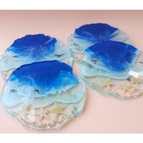 4 in 1 Resin Coaster Casting Moulds Epoxy Resin Coaster Bracket Cups Mats Art Craft Molds DIY Handmade Embellishments