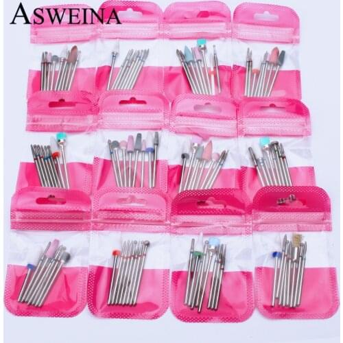 8pcs/Set Caremic Diamond Nail Drill Bit Rotery Electric Milling Cutters Bits For Pedicure Manicure Files Nail Tools Accessories