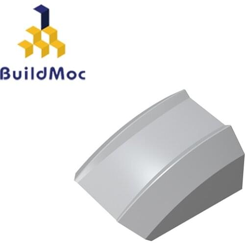 BuildMOC Compatible Assembles Particles 30602 Curved 2 x 2 Lip No Studs Building Blocks Parts DIY Educational gift Toys