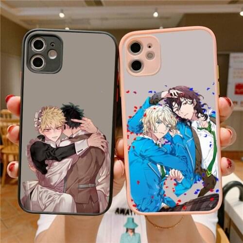YNDFCNB Anime BL Gay Phone Case for iPhone X XR XS 7 8 Plus 11 12 pro MAX Translucent Matte Shockproof Case
