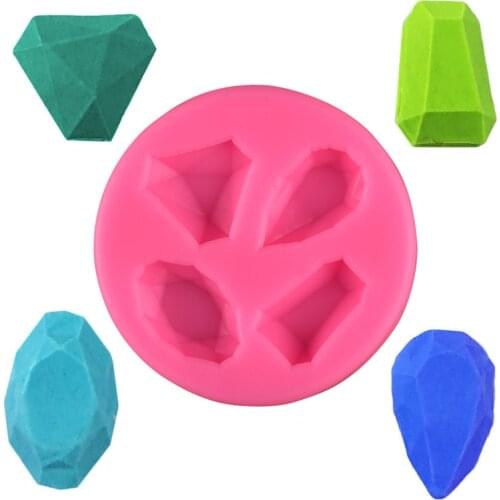 Gemstone moulding turning sugar silicone mold cake decorating chocolate baking utensils