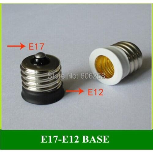 E17 TO E12 Conversion Lamp Holder Conerter E12 LED Bulb Socket Adapter 50PCS