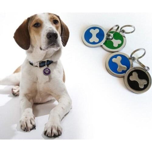 Dog Tag Pet Cute Paws Bones Dogs Cat ID Tags Pet Collar Pendant For Kitten Puppy Name Phone Address Tag
