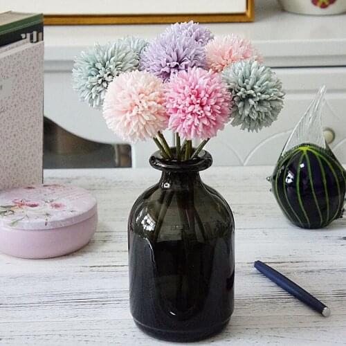 Artificial Dandelion Flowers Small Pom-pom Romantic Fake Flower Branch Wedding photography DIY Christmas Home Decoration