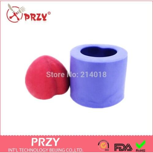 Beautifulfruit Peaches Shaped Handmade Soap Mold Candle Molds Silicon Mould Chocolate Candy Moulds DIY Hot 3D Silicone Rubber