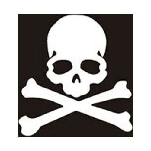 Creative and Interesting PHANTOM GHOST RIDER Personality Skull Car Sticker for Various Car Models Black/white, 11cm*10cm