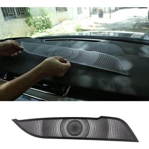 LHD Aluminum Alloy Car Dashboard Speaker Cover Trim Black For Land Rover Range Rover Evoque L551 2020 Year Interior Accessories