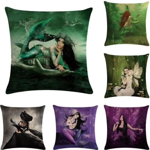 45cm*45cm Elves in the forest design linen/cotton throw pillow covers couch cushion cover home decorative pillows