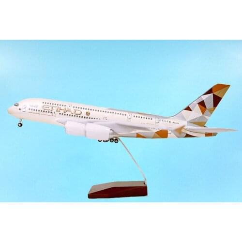 ETIHAD Airlines Model Plastic Resin 1:160 scale Airplane Airbus 50.5cm Airplanes Model Airplane Model Light Diecast Plane A380
