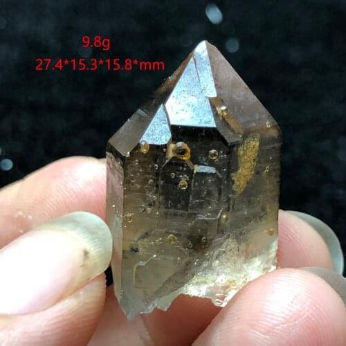 Natural stone tea crystal cluster mineral specimen healing energy ring vein teaching crystal stone home decoration9.8-26.4mm