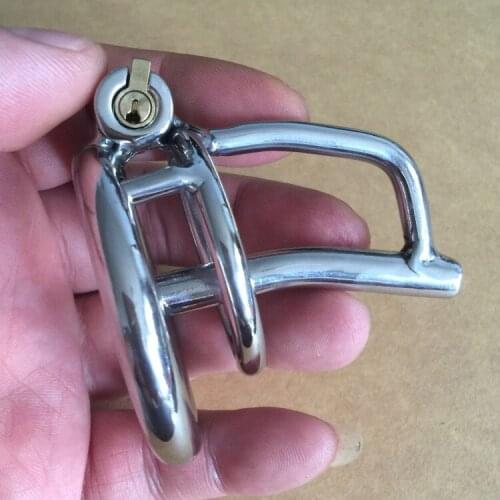New Stainless Steel Male Chastity Device with Catheter,Cock Cage,Virginity Lock,Penis Ring,Penis,Cock Ring, Lock,Adult Game