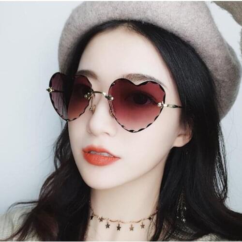 2021 New Luxury Italy Brand Designer Lady Cat Eye Sunglasses Women Vintage Rimless Gradient Sun Glasses For Female UV400 oculos