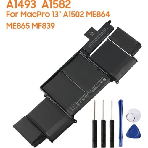 Original Replacement Battery A1493 A1582 For MacBook Pro A1502 ME864 ME865 MF839 MacPro 13" Authentic Laptop Battery