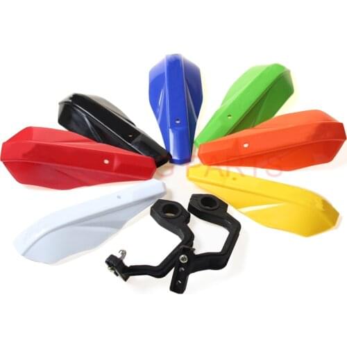 White Cool Plastic Handle bar Brush Hand Guards Handguard Protector Protection Dirt Bike Street Bike Motorcycle Motocross ATV