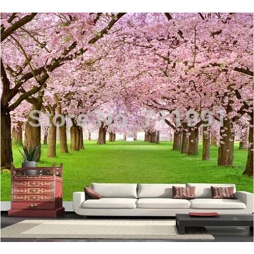 Custom cherry trees large mural Wallcoverings for bedroom living room TV Background wall home decoration wall paper