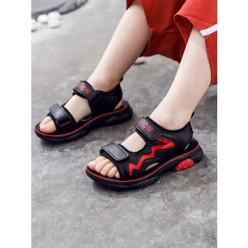 2020 Summer Children Sandals Fashion Sports Diverse Leather Boys Beach Shoes Comfortable Soft Breathable Anti-slip Kids Sandals