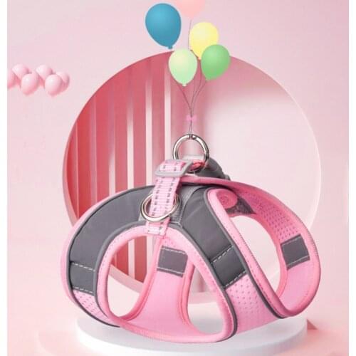 Pet Dog Cat Adjustable Breathable Harness with Leash Reflective Harness for Small and Large Dog Harness Vest Pet Supplies