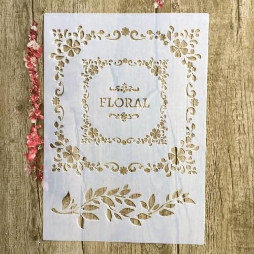 A4 29 * 21cm floral Leaves DIY Stencils Wall Painting Scrapbook Coloring Embossing Album Decorative Paper Card Template