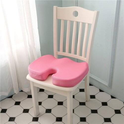 U-shaped neck pillow Memory Cotton Mesh Mat Office Living Room Sofa Buttock Seat Cushion Car Breathable Cushions Removable