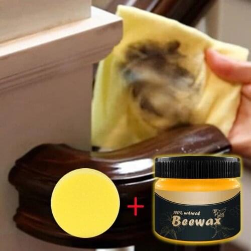 1pc Polishing Beeswax Wood Seasoning Beewax Complete Solution Furniture Beeswax Care Chairs Cabinets Doors Cleaning Wax