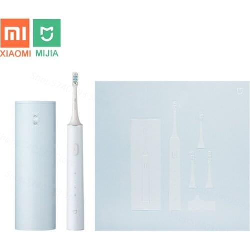 Xiaomi Sonic Electric Toothbrush T500C Wireless Rechargeable Ultrasonic Mijia T500 Smart Work Mijia App And 4PC Tooth Brush head