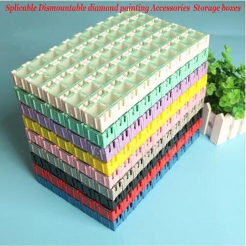 New plaid stitching detachable diamond painting accessories diamond embroidery box storage box diamond storage box a160