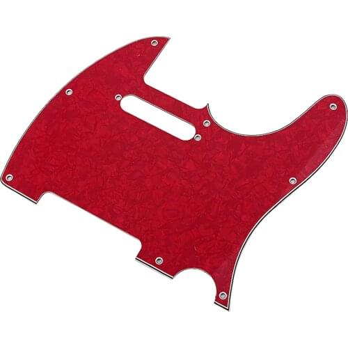 10-Hole 3ply PVC Plastic Guitar Prewired Pickguard Scratch Plate for Electric Guitar Parts Accessories Red
