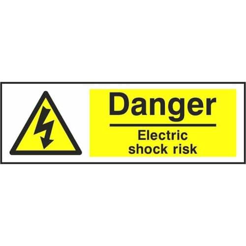 15cm x 5.4cm for Danger Electric Shock Risk Warning Sign Funny Car Stickers Vinyl JDM Bumper Trunk Truck Graphics