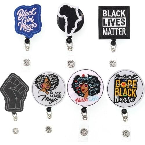 30pcs/lot Black Nurse Series Retractable Medical For Gifts Office Accessories Card Badge Holder Reel