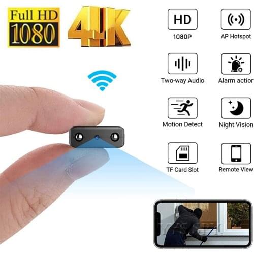 4K Wifi Mini Camera 1080P Night Vision Micro Cam Motion Detect Phone Remote Secret Camcorder Micro DV DVR Video Audio Recorder