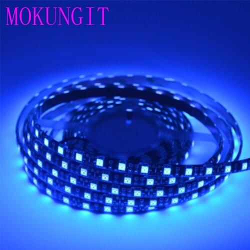 50M DC12V 3528 SMD 60leds/m UV 395-405nm Ultraviolet Purple Flexible LED Strip Light Black PCB Non-waterproof identify money