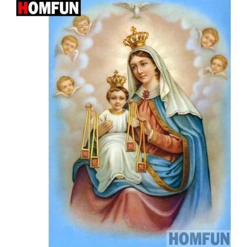HOMFUN Full Square/Round Drill 5D DIY Diamond Painting "Religious figure" Embroidery Cross Stitch 5D Home Decor A07137