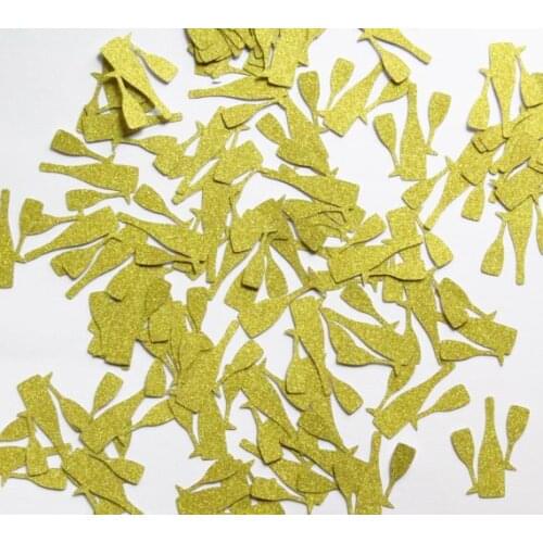 Glitter Champagne Glass New Years Eve Bride Groom Party Decoration Die Cuts Scrapbooking cft Table decor scrapbook Confettis