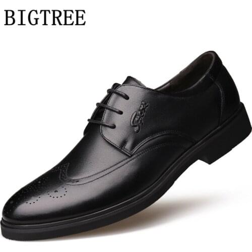 Brogue Shoes Men Classic Formal Shoes Men Genuine Leather Coiffeur Business Shoes Men Office Luxury Brand Scarpe Uomo Eleganti
