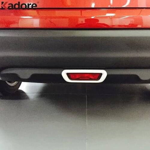 For Nissan Qashqai 2014 2015 2016 2017 Chrome Rear Brake Stop Lights Lamp Shade Cover Bottom Stoplight Hood Decoration Trim